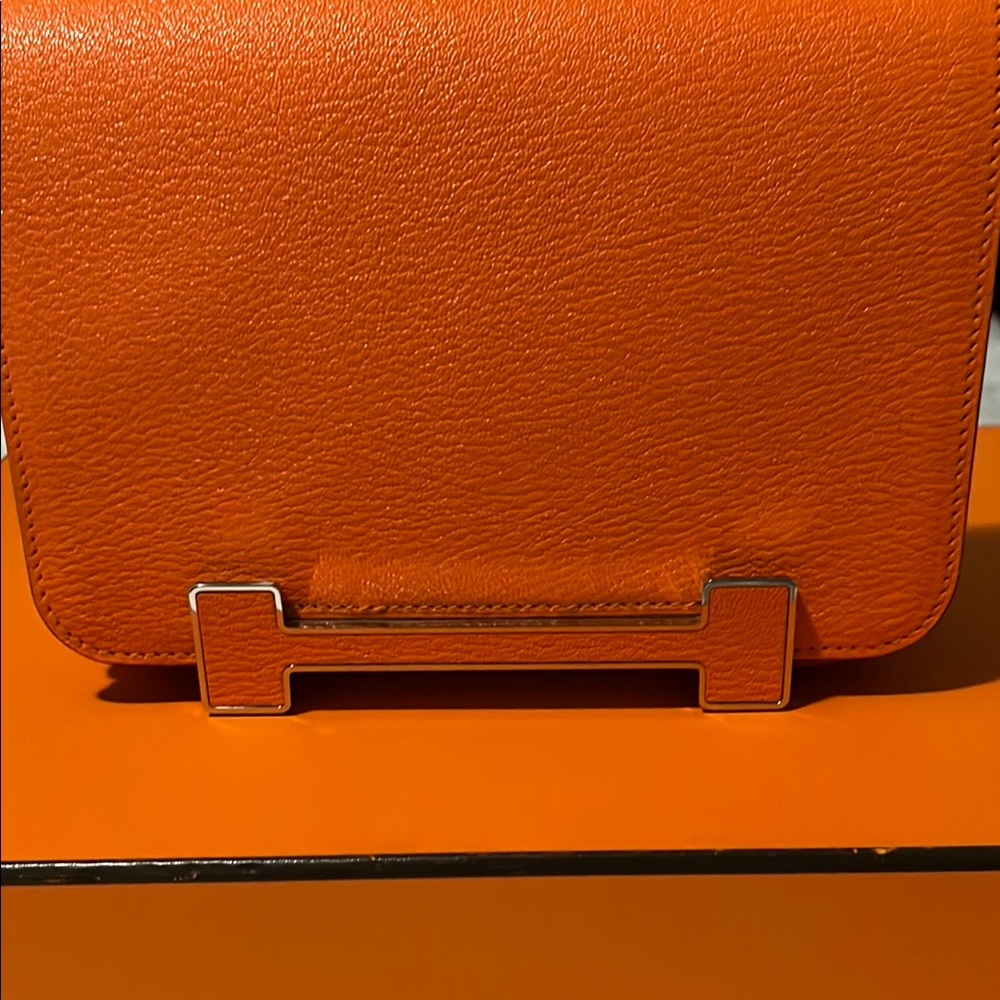 Orange Leather Women's Bag